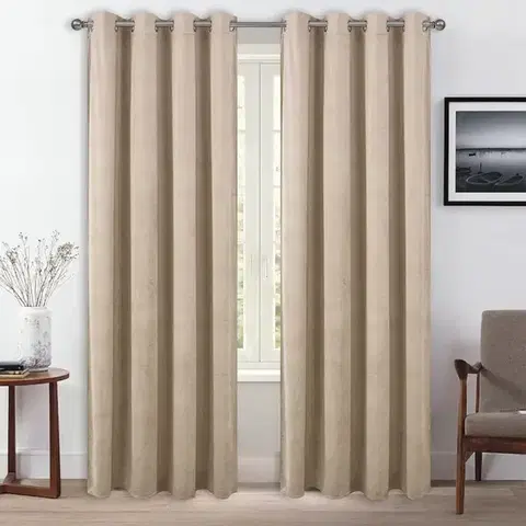 Závesy do spálne Záves na priechodkách ADELA YC12078/240G/M2/46/140X250 béžový