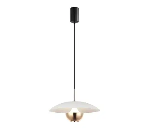 Svietidlá Viokef Lighting LED Luster na lanku VALIA LED/9W/230V biela/zlatá 4292301