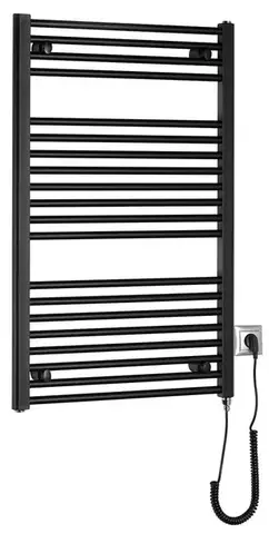 Radiátory do kúpeľne AQUALINE - DIRECT-E elektrické vykurovacie teleso, rovné, 600x960 400 W, čierna ILE96TB