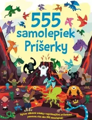 Nalepovačky, vystrihovačky, skladačky 555 samolepiek - Príšerky