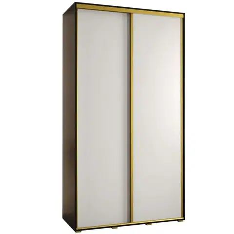 Šatníkové skrine Skriňa 45 Canaris 1 140 čierna/biela/gold