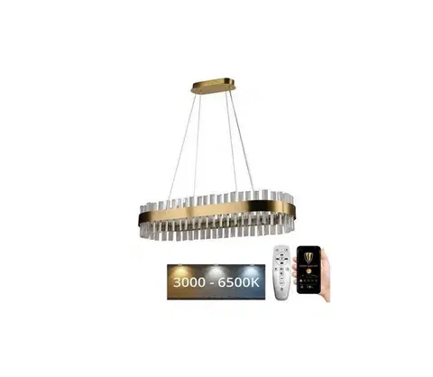 Svietidlá  LED Stmievateľný krištáľový luster na lanku LED/45W/230V + diaľkové ovládanie J6303/C
