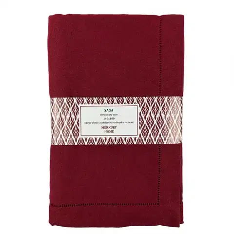 Bytový textil Obrus SAGA bordová 140x180 easy care