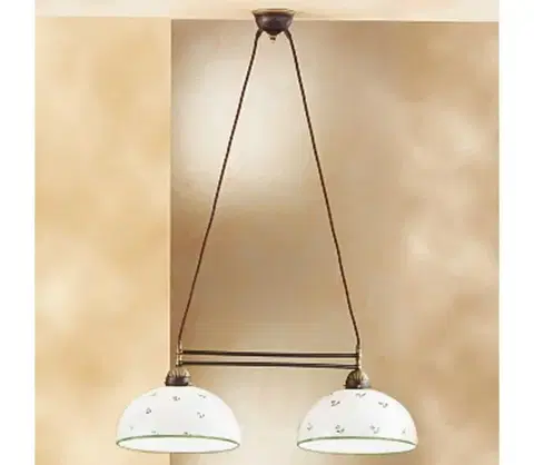 Svietidlá Kolarz 731.82.27 - Luster na lanku NONNA 2xE27/75W/230V zelená 731.82.27