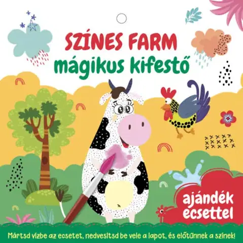 Nalepovačky, vystrihovačky, skladačky Színes farm - Mágikus kifestő