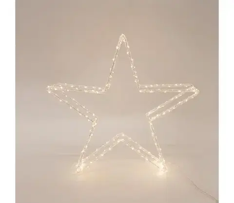 Vianočné dekorácie Eurolamp LED vonkajšia vianočná dekorácia 140xLED/2,1W/230V IP44 teplá biela hviezda 60 cm 600-47902
