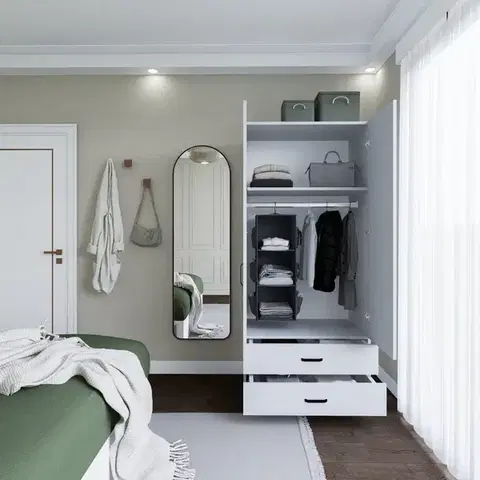 Šatňové skrine Šatníková skriňa Yaman 1600-042 - White