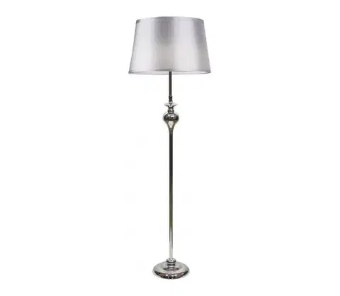 Lampy  Stojacia lampa PRIMA 1xE27/60W/230V strieborná/lesklý chróm 51-03683
