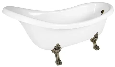 Vane POLYSAN - RETRO voľne stojaca vaňa 174,5x82x80,5cm, biela, nohy bronz 43388