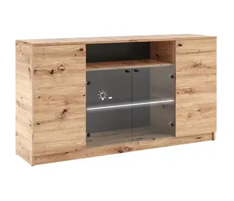 Nábytok ArtAdrk Vitrína EVI 04 | s LED osvetlením