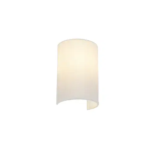 Nástenné osvetlenie Moderná nástenná lampa biela - Simple Drum Jute