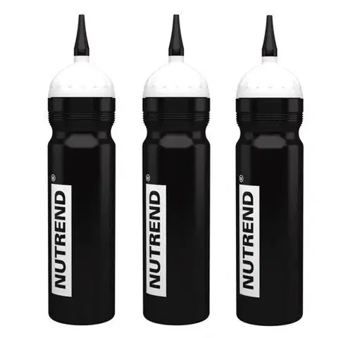 Fitness príslušenstvo Športová fľaša čierna s cucákom - Nutrend 1000 ml.