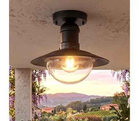 Záhradné lampy BRILAGI - Vonkajšie stropné svietidlo MOLDE 1xE27/60W IP44 čierna 63028