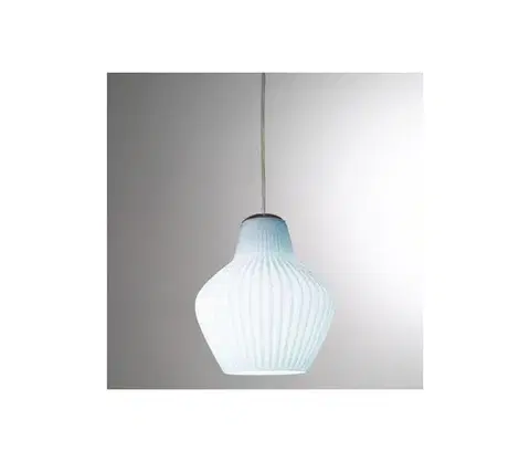 Svietidlá SIRU - Luster na lanku LONDON 1xE27/60W/230V modrá/lesklý chróm benátske sklo LS601-025AMI
