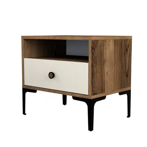 Konferenčné stolíky Nočný stolík Lizbon Walnut Cream