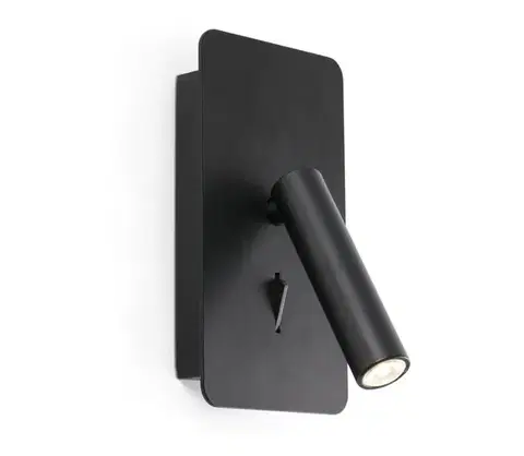 Svietidlá FARO Barcelona FARO 62116 - LED Nástenné bodové svietidlo SUAU LED/3W/230V USB čierna 62116