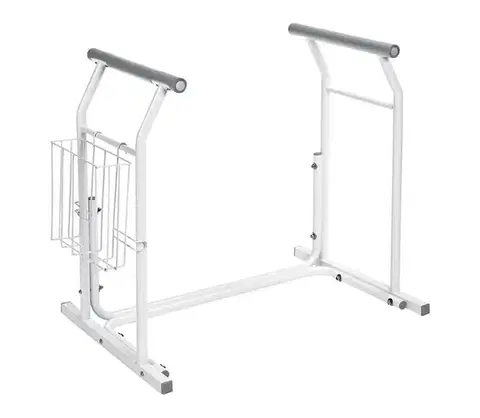 Svietidlá Ridder - Oporné mobilné madlá k WC 66x71,5 cm biele A0110101