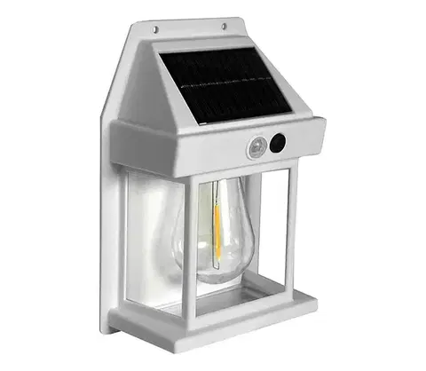 Záhradné lampy Greenlux LED solárne nástenné svietidlo so senzorom LANTER LED/1W/3,7V IP44 biele 