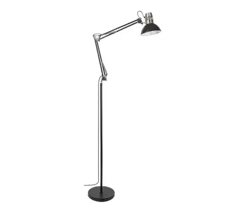 Lampy Rabalux 2196 - Stojacia lampa ARISTEO 1xE27/40W/230V čierna/lesklý chróm 2196