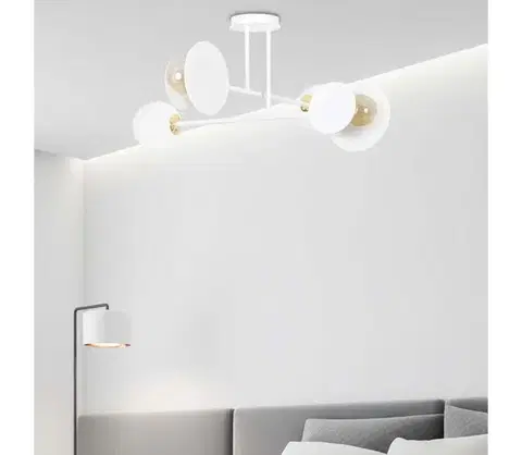 Svietidlá EMIBIG Luster na tyči MINERVA 2xE27/15W + 2xE14/10W/230V biela 613/4