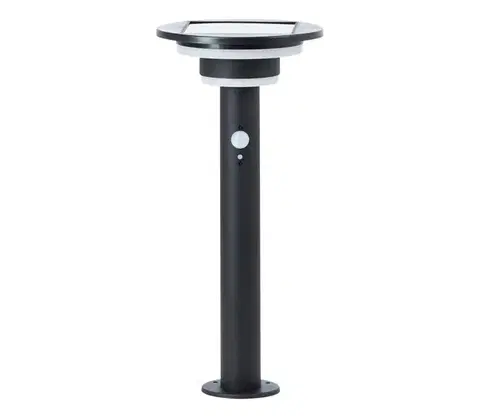 Záhradné lampy Brilliant - LED Solárna lampa so senzorom GARVINA LED/3W/3,7V 45 cm IP44 čierna G40406/06