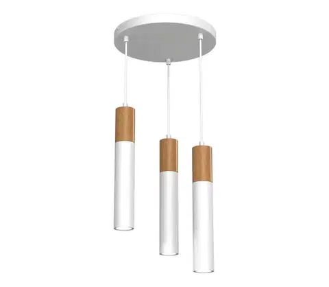 Svietidlá  Luster na lanku CASSA 3xGU10/8W/230V biela 1964