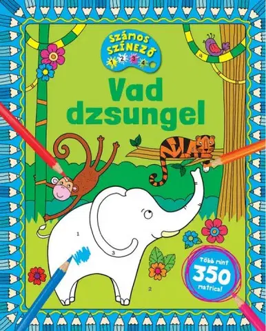 Nalepovačky, vystrihovačky, skladačky Vad dzsungel - Számos színező