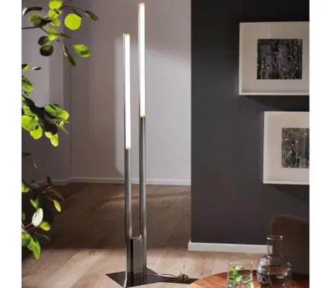 Lampy Eglo 55972 - stmievateľná LED RGBW stojacia lampa FRAIOLI-C LED/34W/230V matný chróm + diaľkové ovládanie 55972