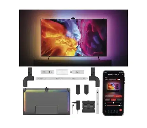 LED osvetlenie  LED RGBIC Stmievateľný pásik pre TV GoSmart LED/24W/230V 55“ ZTV55