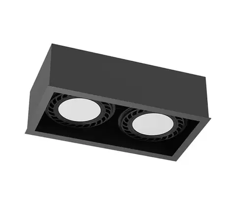Svietidlá - Brosline 1273 - Bodové svietidlo CAGE 2xGU10/18W/230V čierne 1273