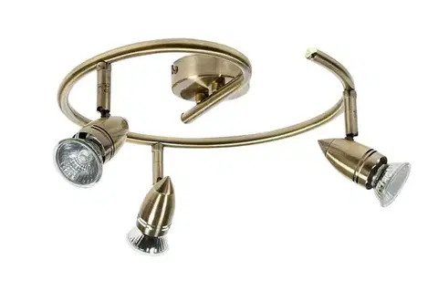 Bodové svetlá Špirálová stropná bodová lampa 50W GU10 patina FLASH