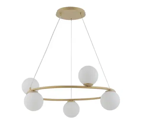 Svietidlá  Luster na lanku GAMA 5xG9/12W/230V zlatá 33381