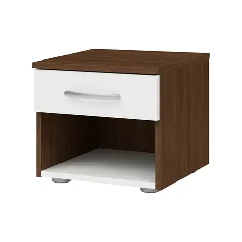 Nočné stolíky Nočný stolík 60140 orech/biela