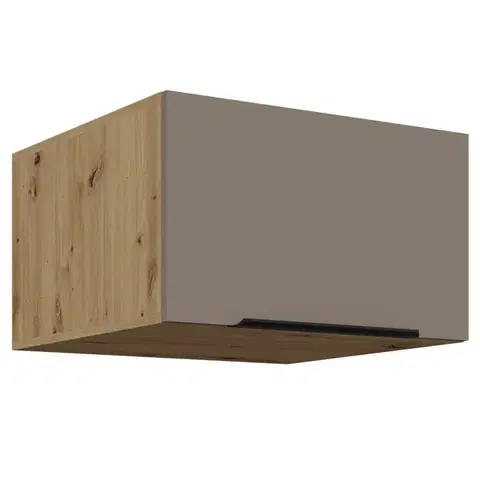 Kuchynské horné skrinky KONDELA Frisbo 60 NAGU-36 1F horná kuchynská skrinka sandgrau / dub artisan