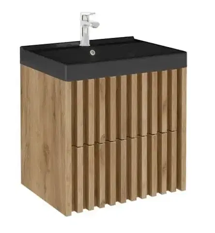 Kúpeľňový nábytok Kúpeľňová skrinka s umývadlom SAT Delano 60x46 cm dub mat DELANO60ZDUMB DELANO60ZDUMB