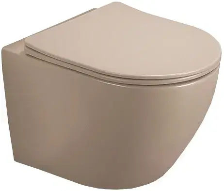 Záchody MEXEN - Lena Závesná WC misa vrátane sedátka s slow-slim, duroplast, cappuccino mat 30724064