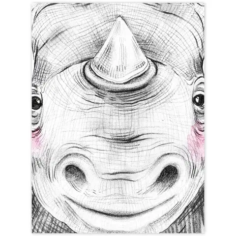 Obrazy do detskej izby Obraz do detskej izby - Dekorácia nosorožec
