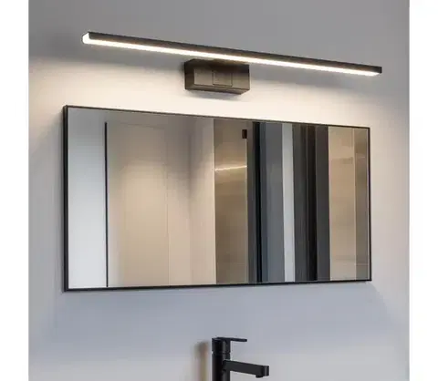 Svietidlá  B.V.  - LED zrkadlové osvetlenie do kúpeľne LED/12W/230V 4000K 60 cm IP44 čierne B10312NR7