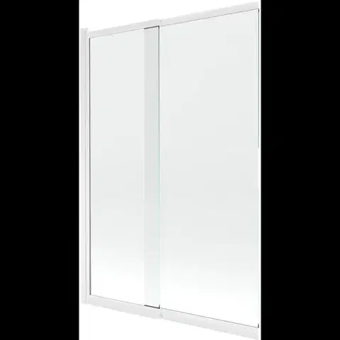 Sprchové dvere MEXEN - Fox vaňová zástena 2-krídlová posuvná 120 x 150, transparent, biela 891-120-002-20-00