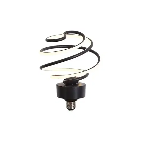 LED osvetlenie Dekoratívna LED žiarovka E27 čierna špirála 6W 370 lm 3000K