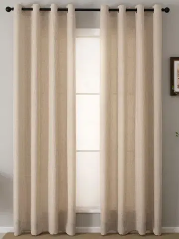 Záclony MKLozkoviny.sk Závesy Zara svetlobéžová – 140 × 180 cm (2 ks)