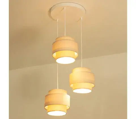 Svietidlá BRILAGI - Závesný luster na lanku RESNA 3xE27/60W/230V priemer 45 cm béžový H0368
