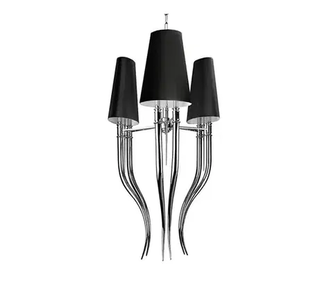 Svietidlá Azzardo  - Luster na reťazi DIABLO 6xE14/11W/230V čierna 