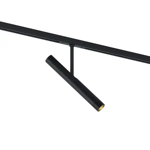 Koľajnicové svetelné systémy Moderný reflektor čierny pre 1-fázový koľajnicový systém - Slimline Avery