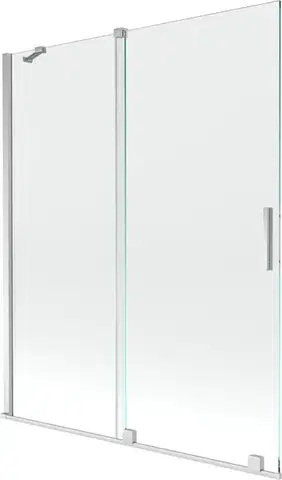 Sprchové dvere MEXEN/S - Velar Dvojkrídlová posuvná vaňová zástena 140 x 150, transparent, chróm 896-140-000-01-01