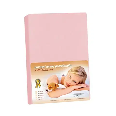 Plachty Bellatex Jersey prestieradlo s elastanom ružová, 200 x 220 cm