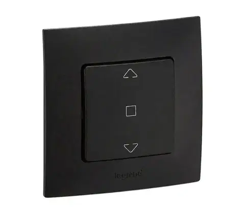 Predlžovacie káble Legrand - Ovládač žalúzií s rámikom NILOE čierna LR0012+LR0010