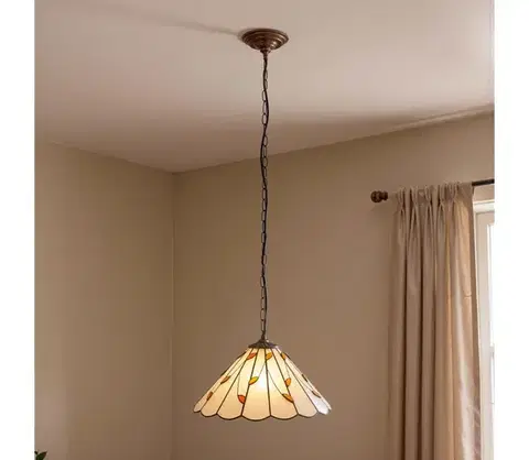 Svietidlá BRILAGI - Tiffany vitrážový luster na reťazi FOLIA 1xE27/60W/230V pr. 40 cm BRP-B015A