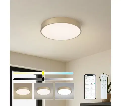 Svietidlá BRILAGI-LED Stmievateľné svietidlo POOL SMART LED/48W/230V 40 cm Wi-Fi Tuya zlaté + diaľkový ovládač BRI1019