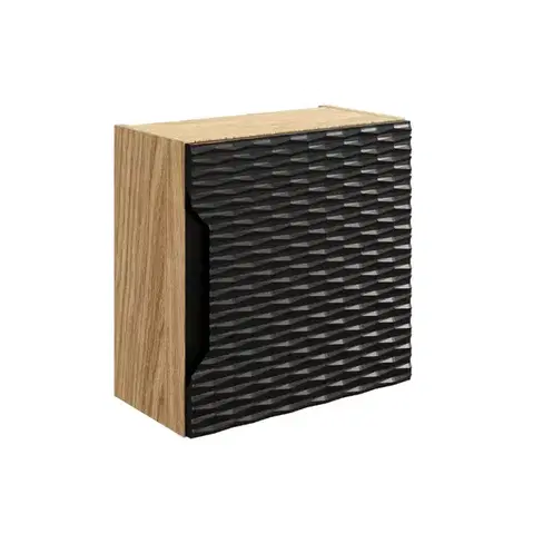 Skrinky do kúpeľne ArtCom Závesná skrinka do kúpeľne OCEAN Black 83-35-1DQ | kocka